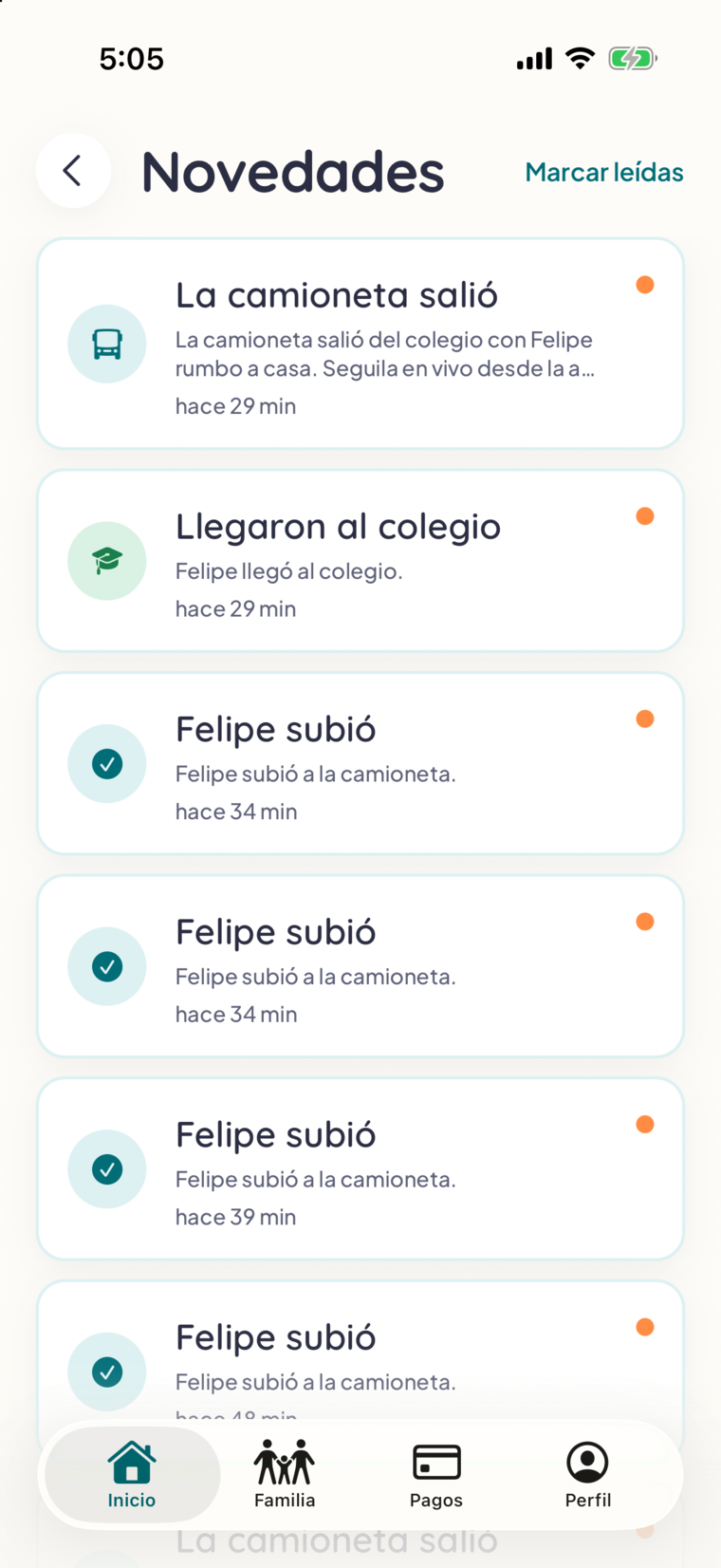 Novedades del viaje